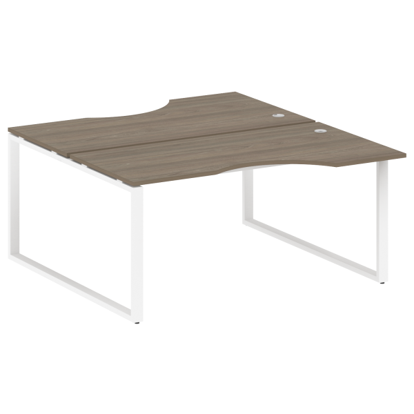 Рабочая станция криволинейная Metal System Style БО.РАС-СА-2.1 1600x1835x750 (Вяз/Белый металл)