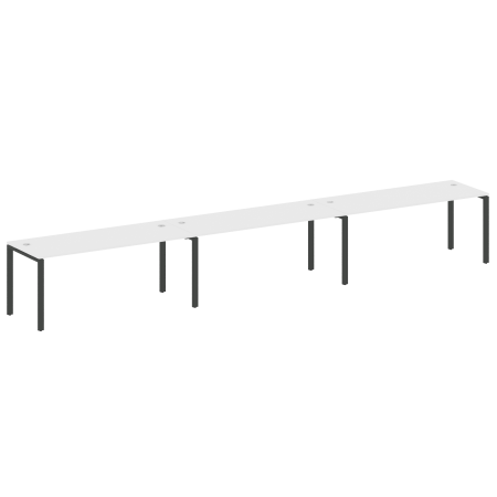 Рабочая станция на 3 раб. места Metal System Style БП.СМ-3.5 5400x720x750 (Белый/Антрацит металл)