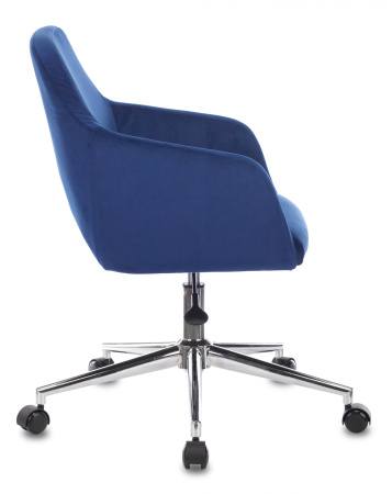 Кресло CH-380SL сапфировый Italia 17 крестов. металл хром (Синий)