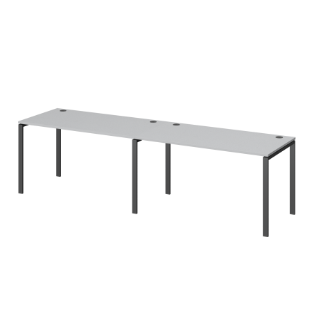 Бенч линейный на 2 рабочих места Арго-М АМБЛ-005 3600x730x760 (Серый/Антрацит)