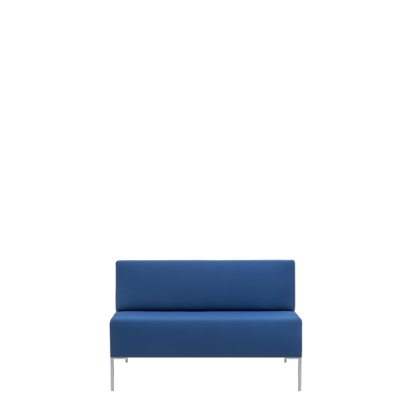 Диван офисный Хост (М-43) 2-х местный без подлокотников (Синий)