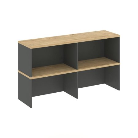 Надставка на тумбу 2 яруса SN.NT-104 (1232х400х800) (Антрацит/Тиквуд Светлый)