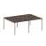 Рабочая станция на 4 раб. места Metal System Style БП.СМ-4.1 2000x1475x750 (Дуб Наварра/Серый металл)
