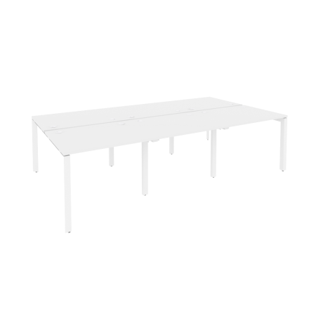 Рабочая станция на П-образном м/к Onix O.MP-D.RS-6.1.8 2940x1635x750 (Белый Бриллиант/Белый Металл)