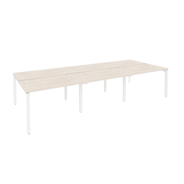 Рабочая станция на П-образном м/к Onix O.MP-D.RS-6.2.7 3540x1475x750 (Денвер Светлый/Белый Металл)