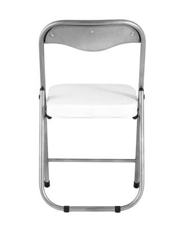 Стул складной ДЖОН металлик, белый (Стул складной Джон белый)