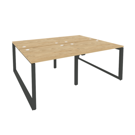 Рабочая станция на О-образном м/к Onix O.MO-D.RS-4.1.8 1960x1635x750 (Тиквуд Светлый/Черный металл)