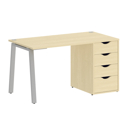 Стол письменный VR.SP-3-138.4.A 1380x720x750 (Клен/Серый Металл)