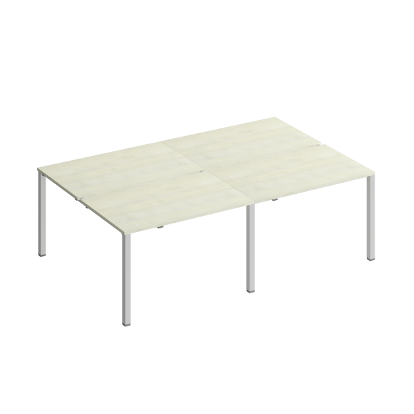 Рабочая станция на металлокаркасе КФ (4х120) Комфорт КФ К.1144-2 2400x1540x750 (Дуб шамони светлыйСерый)