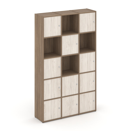 Стеллаж Locker Plus LK.K-009 1188x350x1983 (Дуб Аризона | Денвер Светлый)