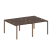 Рабочая станция на 4 раб. места Metal System Style БП.СМ-4.1 2000x1475x750 (Дуб Наварра/Серый металл)