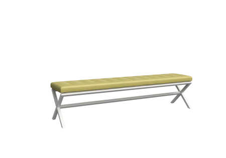 Банкетка трехместная NLT.L-3 (Korfu 14/Металл Белый)