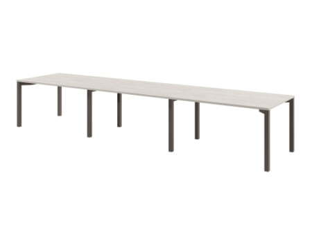 Стол для переговоров на металлокаркасе Solution D-103 4200x1000x750 (Акация Морава/ТрюфельКоричневый)