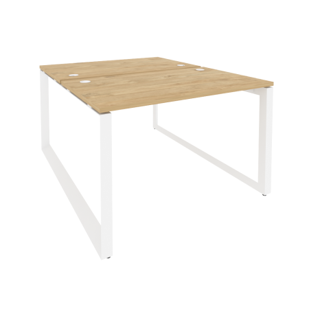 Рабочая станция на О-образном м/к Onix O.MO-D.RS-2.2.7 1180x1475x750 (Тиквуд Светлый/Белый Металл)