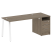 Рабочая станция Metal System Style БА.РС-СТП-1.3 1812x720x750 (Дуб Наварра/Серый металл)
