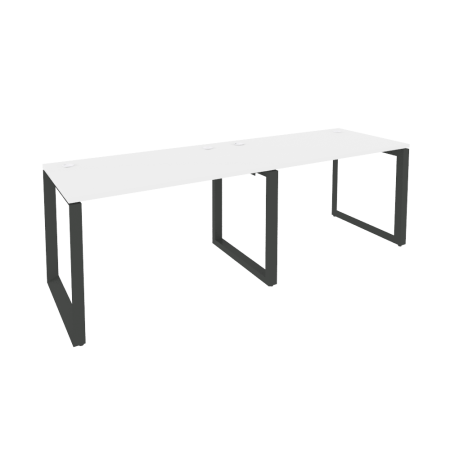 Рабочая станция на О-образном м/к Onix O.MO-RS-2.2.7 2360x720x750 (Белый Бриллиант/Черный металл)