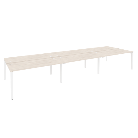 Рабочая станция на П-образном м/к Onix O.MP-D.RS-6.4.7 4740x1475x750 (Денвер Светлый/Белый Металл)