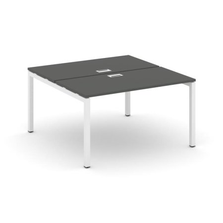 Рабочая станция 2-х сторонняя SN-5P.DRS-013 (1380х1432х750) (Антрацит/Металл Белый)