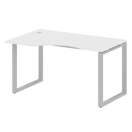 Стол криволинейный левый Metal System Style БО.СА-2 Л 1400x900x750 (Белый/Серый металл)