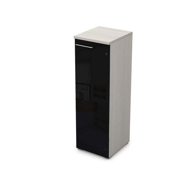 Пенал средний со стеклом правый Gloss line 9НП.017.7 П 400x450x1245 (Ivory)