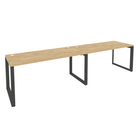 Рабочая станция на О-образном м/к Onix O.MO-RS-2.4.7 3160x720x750 (Тиквуд Светлый/Черный металл)
