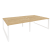 Рабочая станция на О-образном м/к Onix O.MO-D.RS-4.3.8 2760x1635x750 (Тиквуд Темный/Белый Металл)