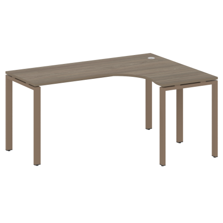 Стол криволинейный правый Metal System Style БП.СА-4 Пр 1600x1200x750 (Вяз/Мокко металл)