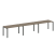 Рабочая станция на 3 раб. места Metal System Style БП.СМ-3.3 4200x720x750 (Дуб Наварра/Серый металл)