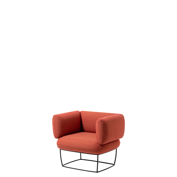 Кресло офисное Деми (А-17) с подлокотниками (Оранжевый)