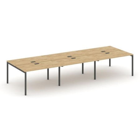 Рабочая станция 2-х сторонняя SN-4P.DRS-064 (4740х1232х750) (Тиквуд Светлый/Металл Антрацит)