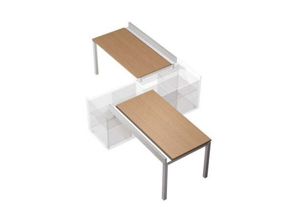 Рабочая станция (2х120) с ProSystem для опорной тумбы 180 левой/правой (БЕЗ ТУМБ) Profiquadro КВ 110 (Белый премиум / Вишня скандинавскаяСерый)