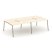 Рабочая станция 4 места ES.D.RS-4.3-LK (2760х1500х750) (Тиквуд Светлый/Металл Латте)