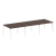 Стол для переговоров (3 столешницы) на А-образном м/к Metal System Style БА.ПРГ-3.2 3600x1235x750 (Дуб наварра/Серый металл)