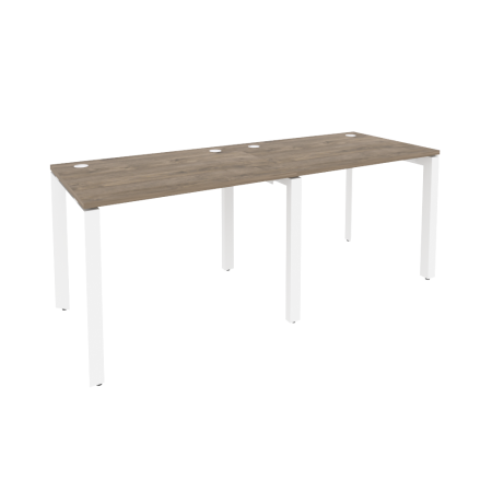 Рабочая станция на П-образном м/к Onix O.MP-RS-2.1.7 1960x720x750 (Тиквуд Темный/Белый Металл)