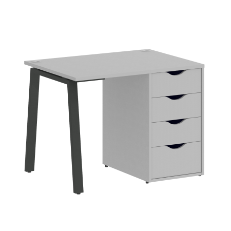 Стол письменный VR.SP-3-98.4.A 980x720x750 (Серый/Антрацит Металл)