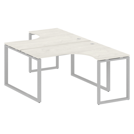 Рабочая станция криволинейная Metal System Style БО.РАС-СА-2.3 1400x2435x750 (Дуб Наварра/Серый металл)