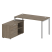 Рабочая станция с опорной тумбой левая Metal System Style БП.РС-СТС-2.3 Л 1500x1520x750 (Дуб Наварра/Серый металл)
