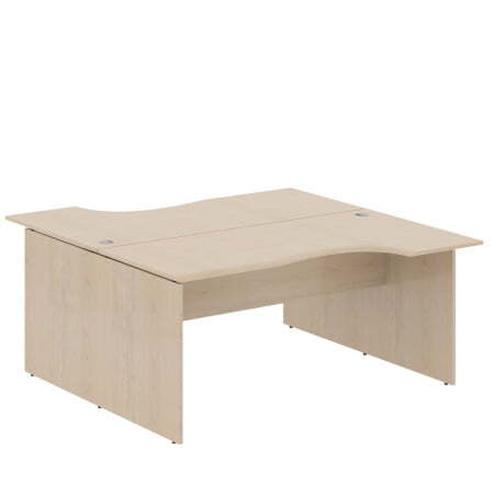 Рабочая станция из 2-х столов Wave W2CET 169.1 1600x1806x750 (Бук тиара)