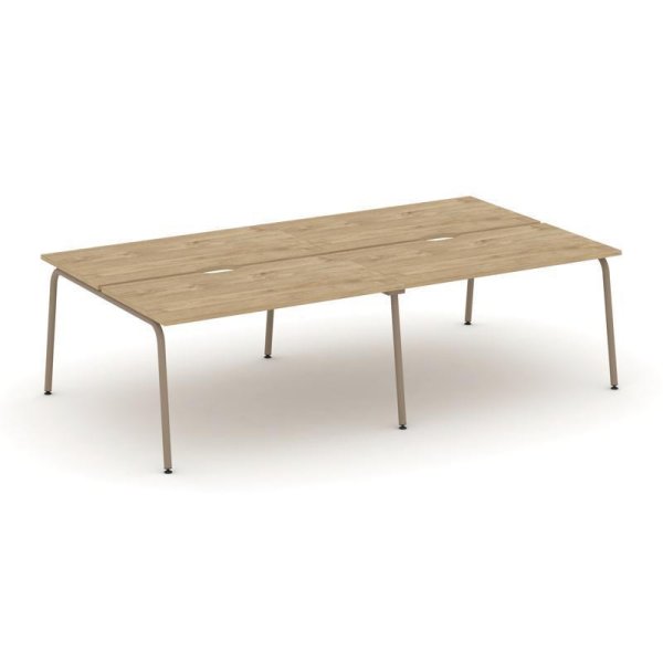 Рабочая станция 4 места ES.D.RS-4.3-VK (2760х1500х750) (Тиквуд Светлый/Металл Латте)