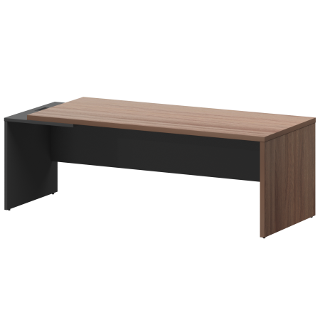 Стол руководителя левый Кортез KZ-22L 2200x900x750 (Темный шимо/Графит)