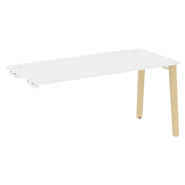 Стол-приставка к опорным элементам на деревянных опорах Onix Wood OW.SPR-4.7 1580x720x750 (Белый Бриллиант/Дуб Светлый)