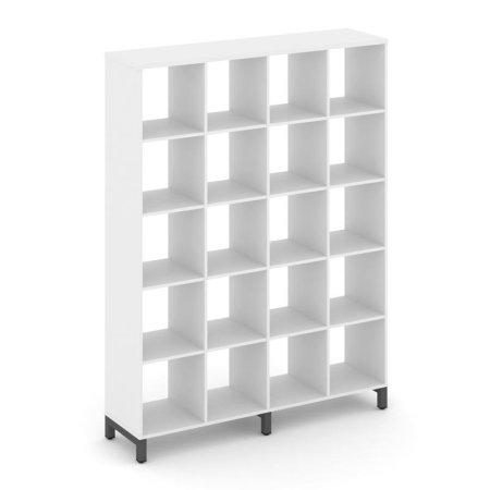 Каркас стеллажа 5 ярусов SN.KS-540 (1488х400х1982) (Белый/Металл Антрацит)