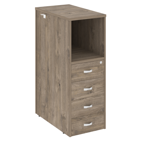 Тумба 4 ящика завершающая, правая Onix O.R-TV-4R 436x767x1185 (Тиквуд Темный)