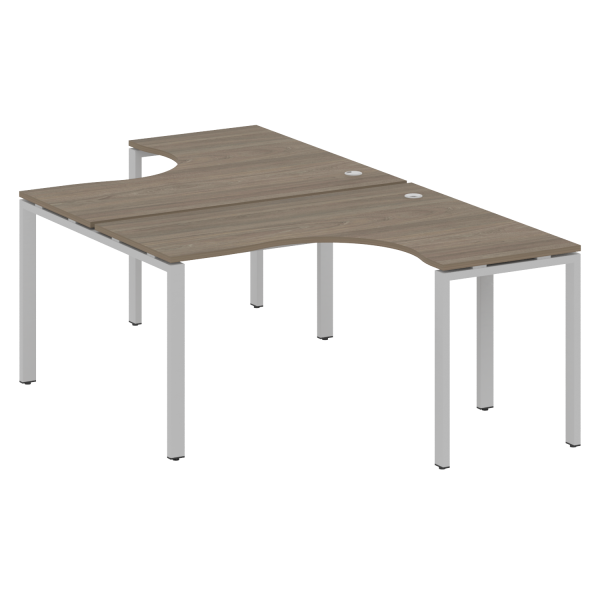 Рабочая станция криволинейная Metal System Style БП.РАС-СА-2.3 1400x2435x750 (Вяз/Серый металл)