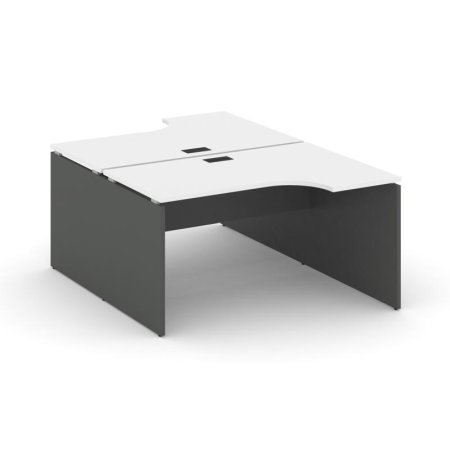 Рабочая станция эргономичная SN-D.DRPA-012 (1580х1432/1992х750) (Белый/Антрацит)