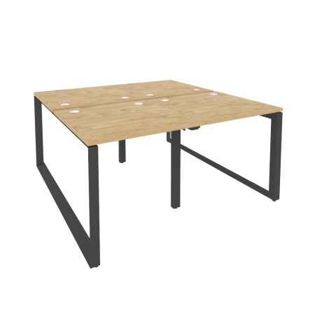 Рабочая станция на О-образном м/к Onix O.MO-D.RS-4.0.8 1560x1635x750 (Тиквуд Светлый/Черный металл)