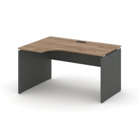 Стол рабочий эргономичный SN-D.SPA-002(L) (1580х600/980х750) (Дуб Табак/Антрацит)