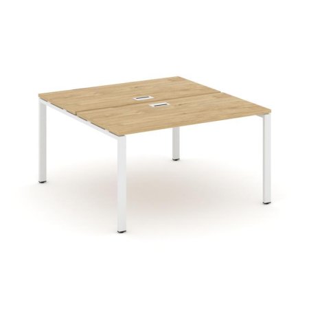 Рабочая станция 2-х сторонняя SN-6P.DRS-014 (1580х1432х750) (Тиквуд Светлый/Металл Белый)