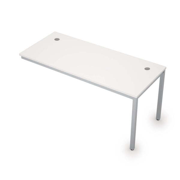 6МБК.174 Линейные бенч-системы, конечный модуль (1600x700x750) (Белый/Алюминий матовый)