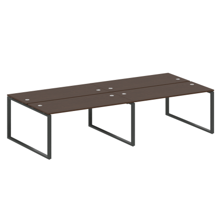 Рабочая станция Metal System Style БО.СМ-4.4 3200x1475x750 (Венге Цаво/Антрацит металл)